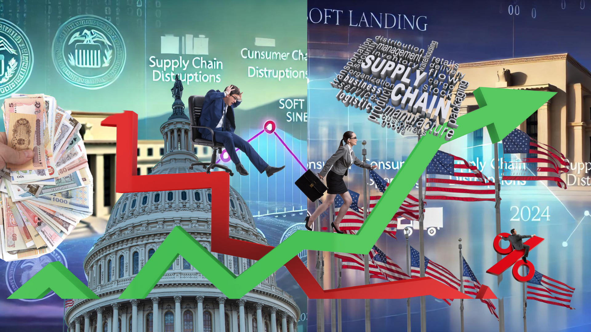 U.S. Economy Faces Soft Landing in 2024 Amid Slower Growth and Potential Rate Cuts