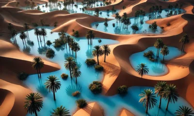 Rare Flooding Transforms Sahara Desert: Water Fills Sand Dunes in Unprecedented Event