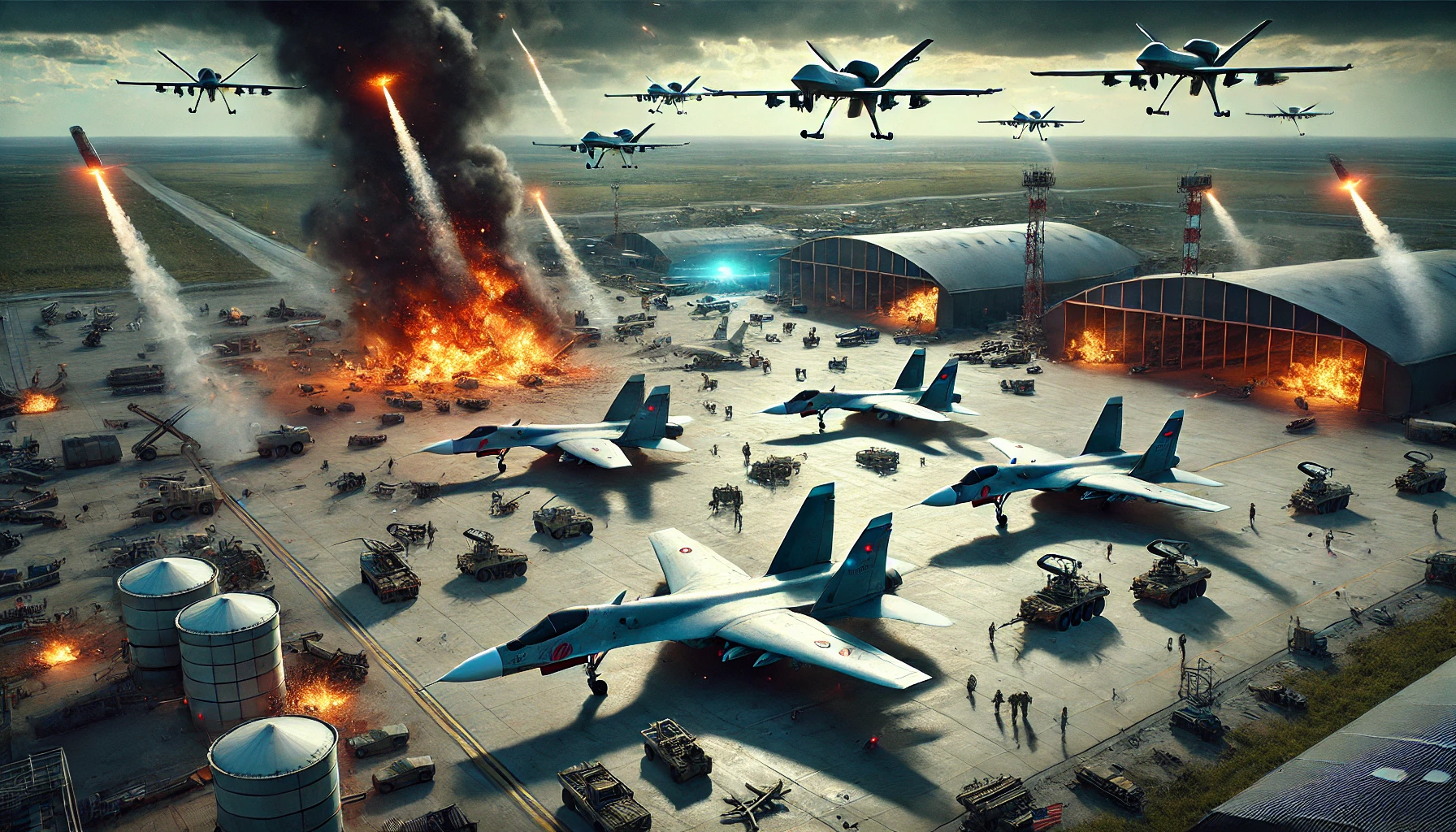 Ukraine Targets Russian Airbase Housing Su-34 Fighter-Bombers in Drone Strike Ukraine Targets Russian Airbase Housing Su-34 Fighter-Bombers in Drone Strike