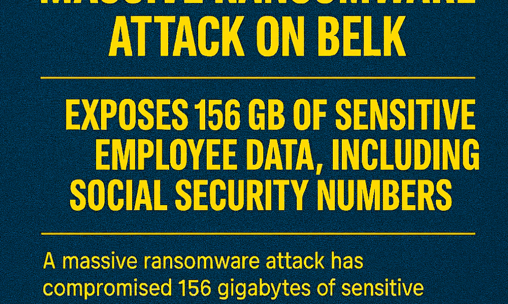 “Massive Ransomware Attack on Belk Exposes 156 GB of Sensitive Employee Data, Including Social Security Numbers”