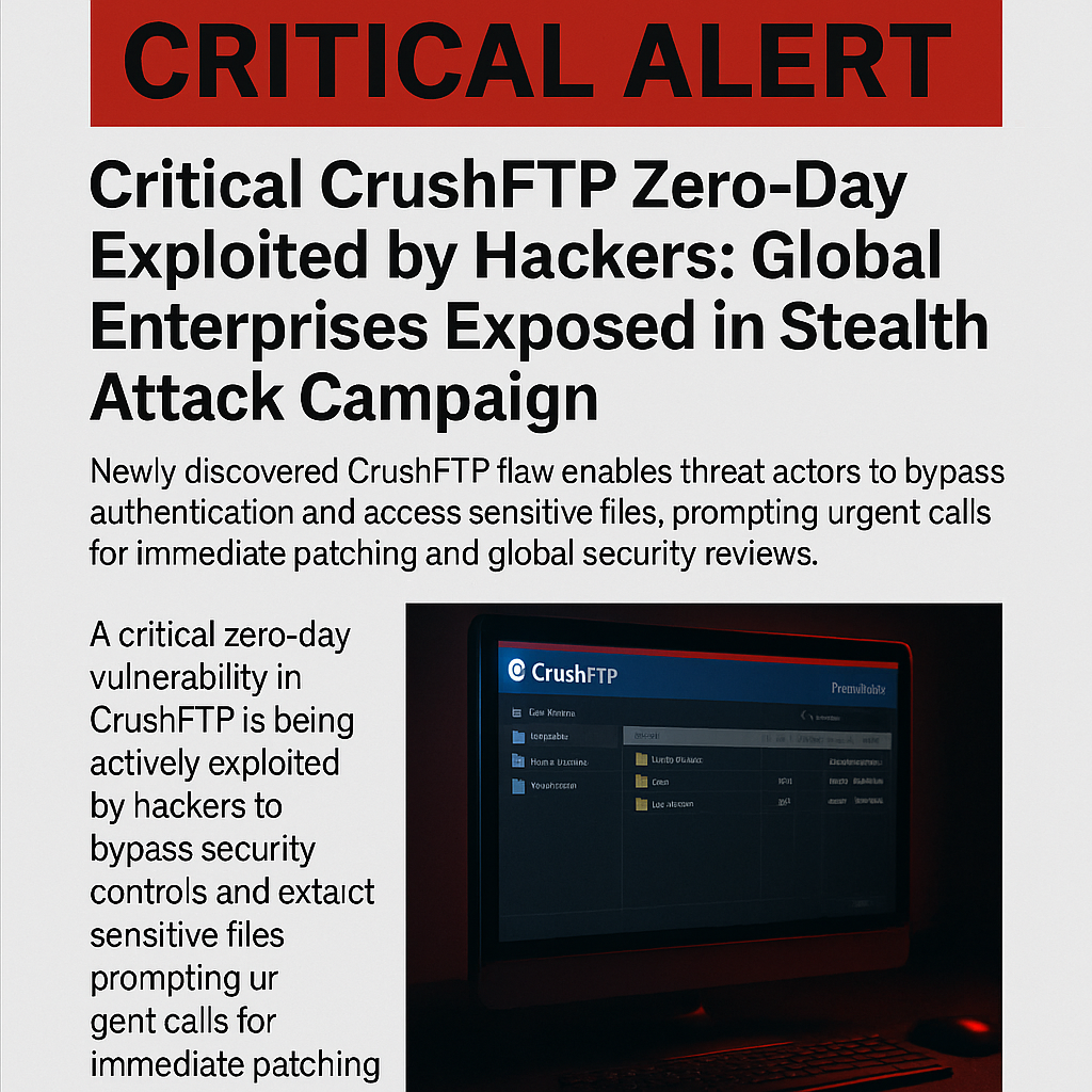 Critical CrushFTP Vulnerability Exploited by Hackers—Update Now to Prevent Breach