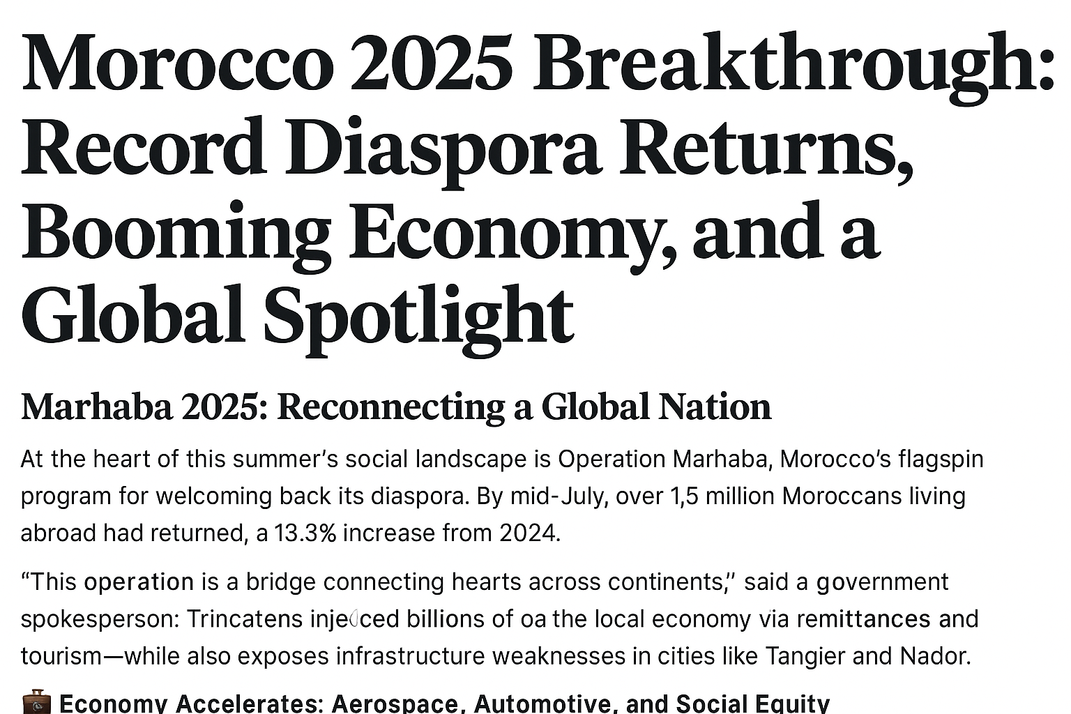 Why Morocco’s 2025 Is Making Global Headlines: Growth, Unity, and Vision