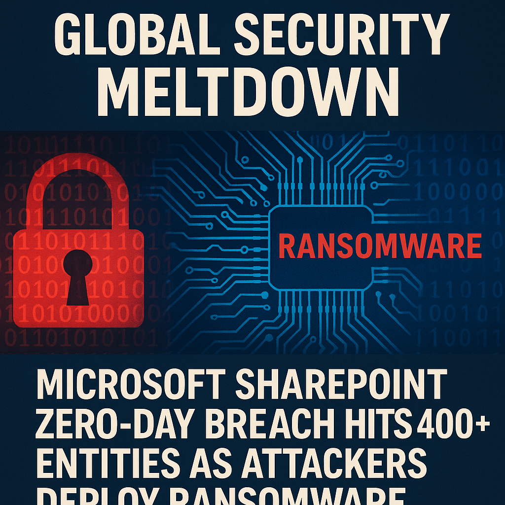Microsoft SharePoint Under Attack: Ransomware Surge Follows Zero-Day Exploit Microsoft SharePoint Under Attack: Ransomware Surge Follows Zero-Day Exploit