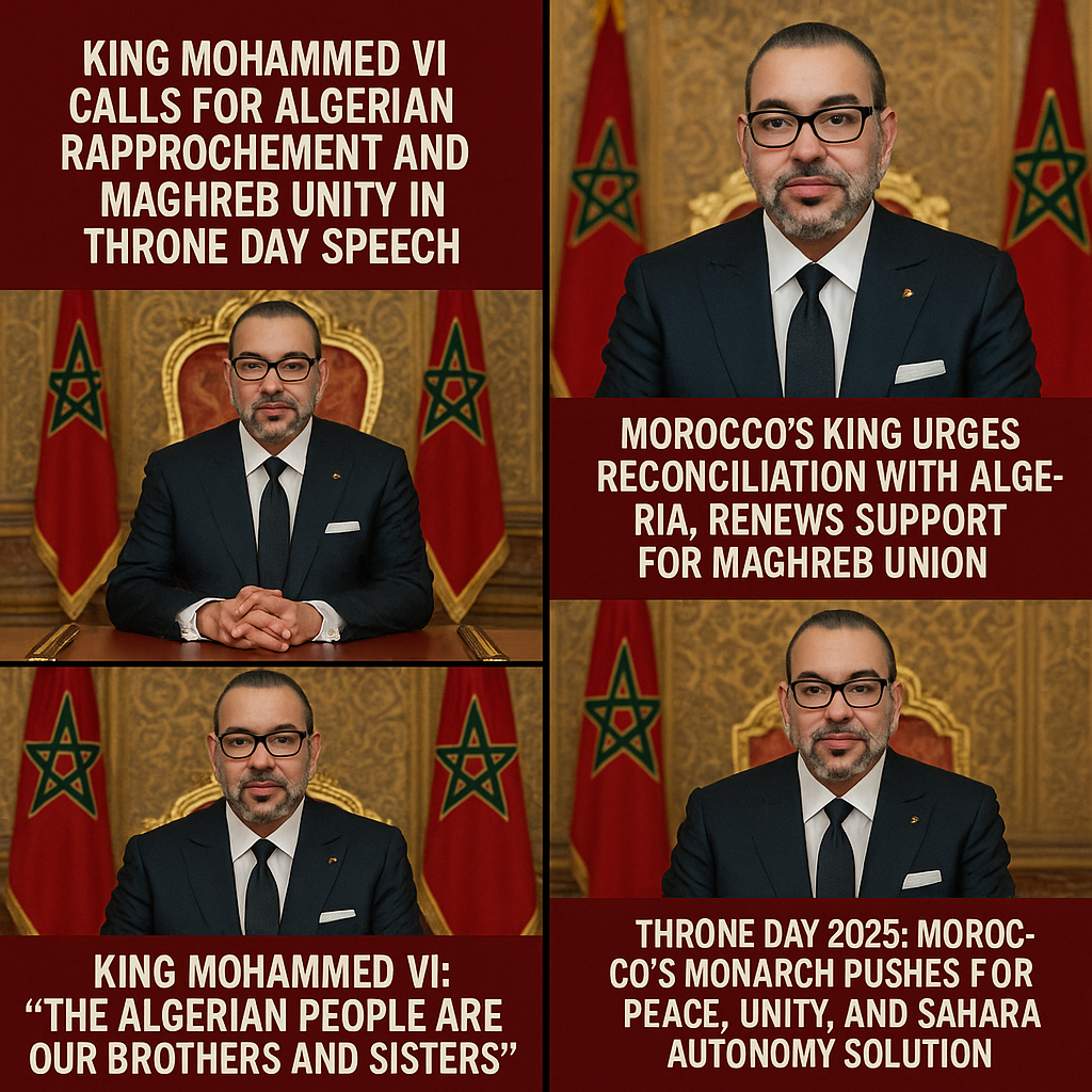 King Mohammed VI Reaches Out to Algeria: Dialogue, Not Division