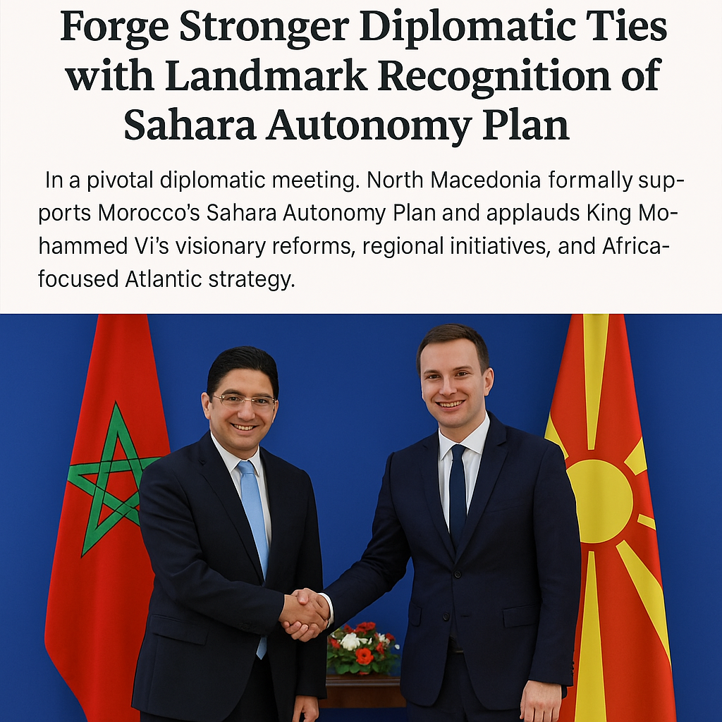 Morocco Secures Sahara Support from North Macedonia in Diplomatic Breakthrough
