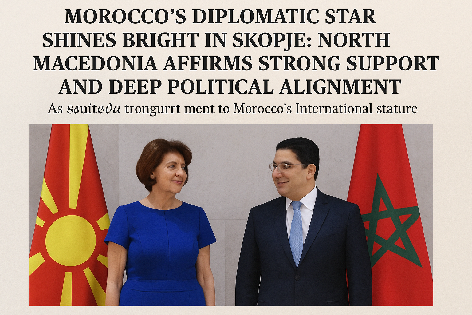 North Macedonia Aligns with Morocco on Sahara, Development, and Regional Security North Macedonia Aligns with Morocco on Sahara, Development, and Regional Security