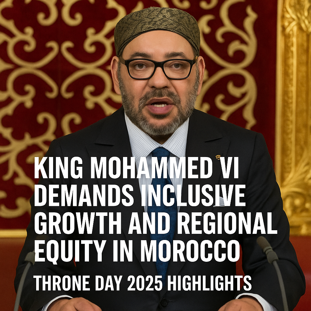 Morocco’s Monarch Demands Development Justice and Reaches Out to Algeria Morocco’s Monarch Demands Development Justice and Reaches Out to Algeria