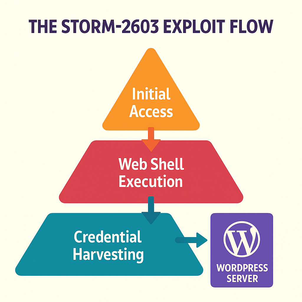 Storm-2603 Exploit Chain: Visual Breakdown of the SharePoint-to-Ransomware Attack