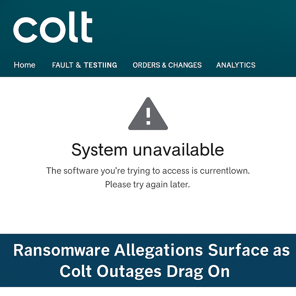 Ransomware Claims Emerge as Colt Tech Outages Stretch On