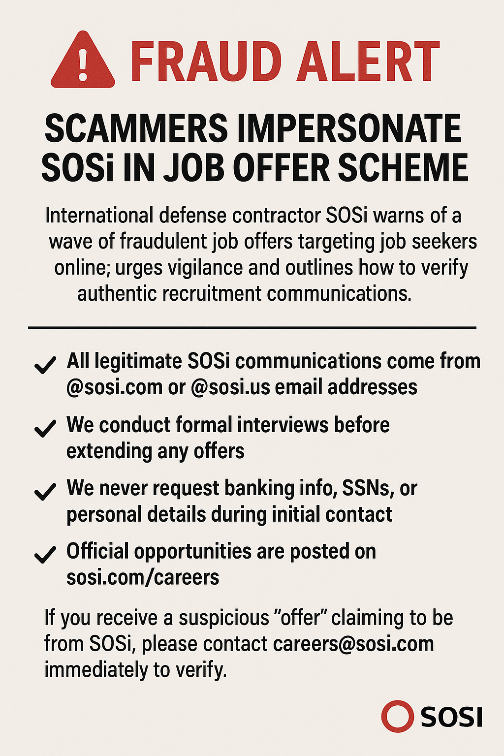 Recruitment Fraud Alert: How to Spot Fake Job Offers from Impersonators